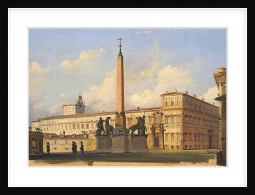 Piazza del Quirinale, 1847 by Ippolito Caffi