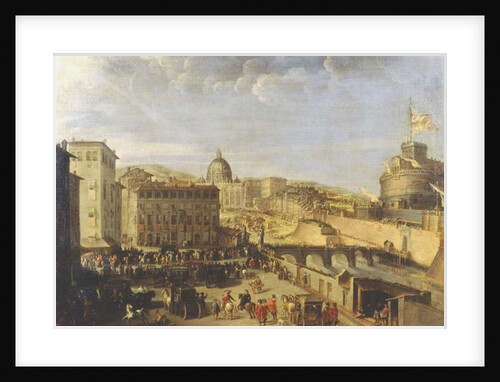 Papal Procession at the Bridge of Sant'Angelo by Italian School