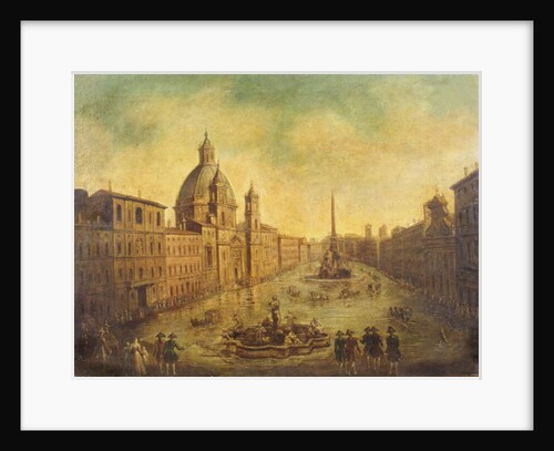 Piazza Navona Flooded by Italian School