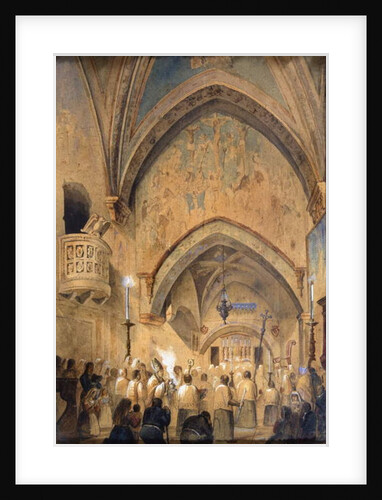 Interior of the Sacro Speco, Subiaco, Italy by Italian School