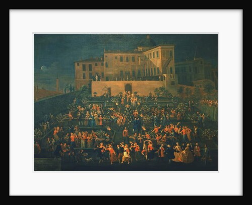 Feast of Mozzatore in the garden of Palazzo Rospigliosi in 1740, c.1740 by Giovanni Reder