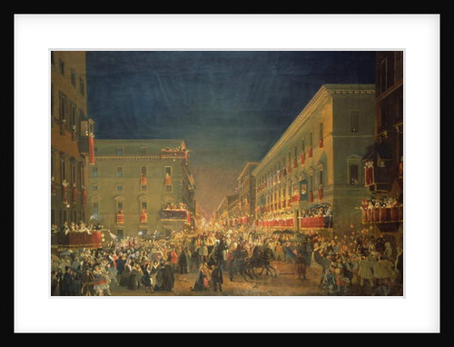 Feast of Moccoletti by Ippolito Caffi