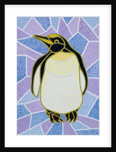 Penguin on Stained Glass by Pat Scott