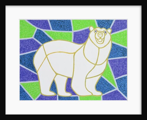 Polar Bear on Stained Glass by Pat Scott