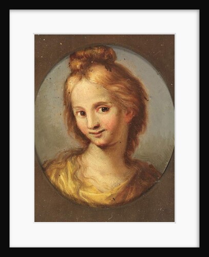 Head of a girl in a yellow dress by School Continental