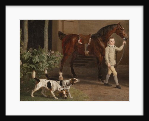 Detail from William Henry Cavendish Bentinck, 3rd Duke of Portland in front of Welbeck Abbey Riding Stables, 1766-7 by George Stubbs