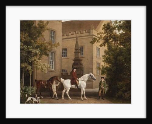 William Henry Cavendish Bentinck, 3rd Duke of Portland in front of Welbeck Abbey Riding Stables, 1766-7 by George Stubbs