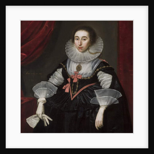 Detail of portrait of Elizabeth Cavendish, 1624 by Daniel Mytens