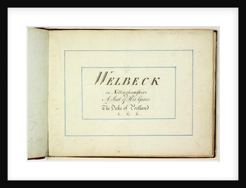 Red Book: Welbeck, 1793 by Humphry Repton