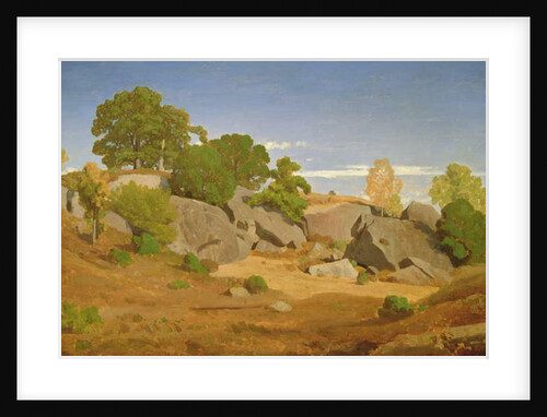 Rocks at Fontainebleau by Theodore Caruelle d' Aligny