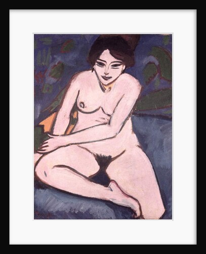 Model on Blue Ground, 1906 by Ernst Ludwig Kirchner