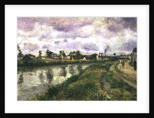 River Scene, 1873 by Camille Pissarro