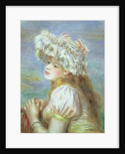 Portrait of a young woman in a lace hat, 1891 by Pierre Auguste Renoir
