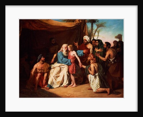 Jacob refusing to release Benjamin, 1829 by Adolphe Roger