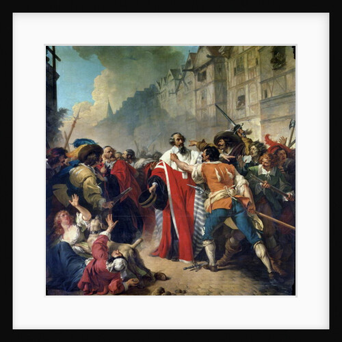 Mathieu Mole being stopped by the Parisian crowd on his return from visiting Mazarin and Queen Anne of Austria, 1879 by French School