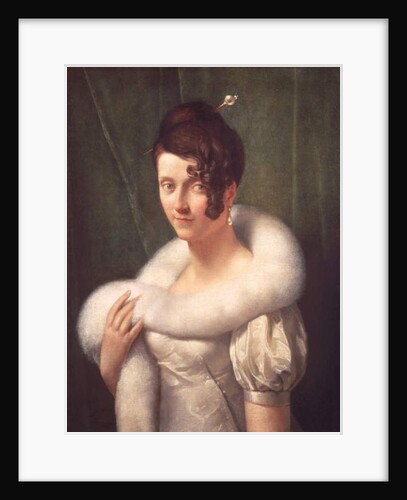 Portrait of a woman with a hair pin by Francois Pascal Simon Baron Gerard