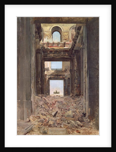 The Ruins of the Tuileries, 1871 by Jean-Louis Ernest Meissonier