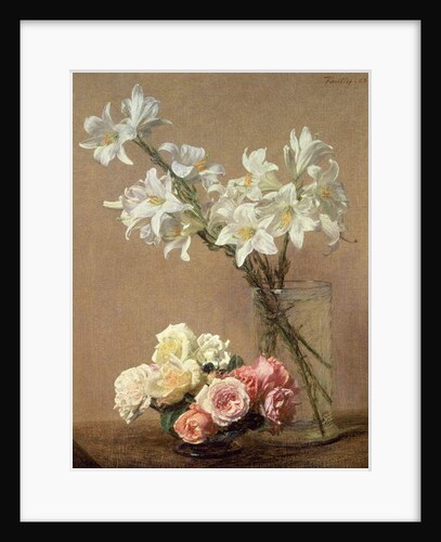 Lilies in a vase, 1888 by Ignace Henri Jean Fantin-Latour