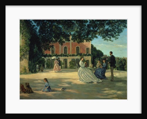 Family Reunion on the Terrace at Meric, 1867 by Jean Frederic Bazille