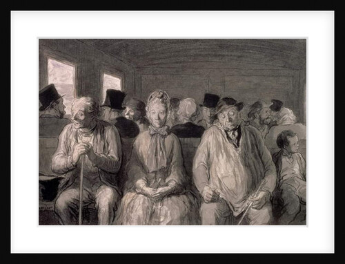 The third class carriage by Honore Daumier