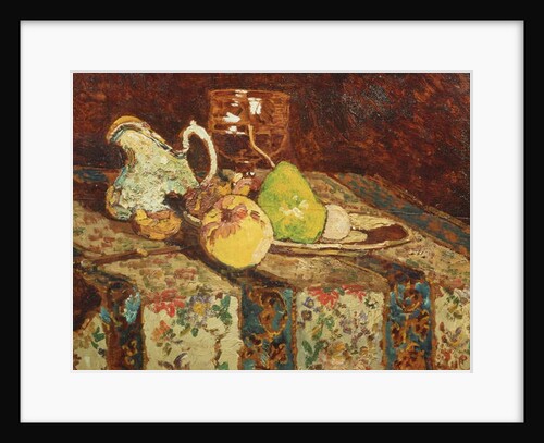 Still life with white pitcher, c.1878-80 by Adolphe Joseph Thomas Monticelli