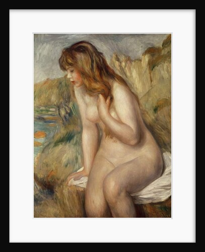 Bather seated on a rock, 1892 by Pierre Auguste Renoir