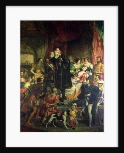 The Birth of Henri IV at the castle of Pau, 13th December 1553, 1827 by Eugene Deveria