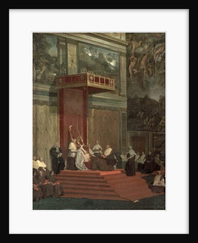 Pope Pius VII attending chapel, 1820 by Jean Auguste Dominique Ingres