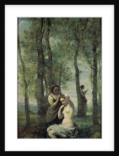 Young woman at her toilet by Jean Baptiste Camille Corot