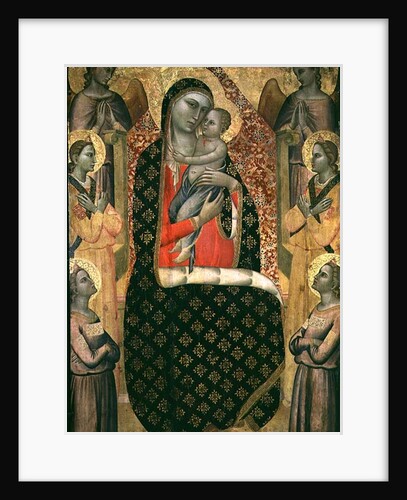 Madonna and child enthroned with six angels by Allegretto Nuzi