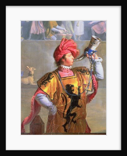 Scene of a Tournament in the Fourteenth Century, detail of the herald, 1812 by Pierre Henri Revoil