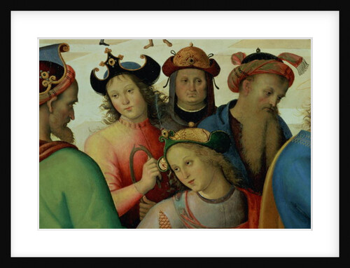 The Marriage of the Virgin, detail of the suitors, 1500-04 by Pietro Perugino