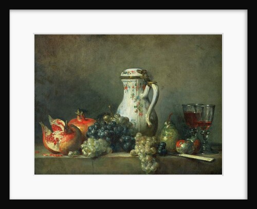 Still Life with Grapes and Pomegranates, 1763 by Jean-Baptiste Simeon Chardin