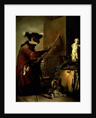 The Monkey Painter, 1740 by Jean-Baptiste Simeon Chardin