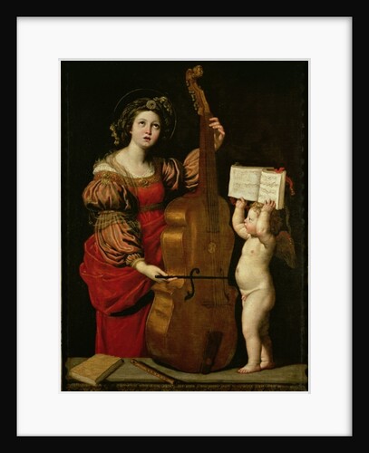 St. Cecilia with an angel holding a musical score, c.1620 by Domenichino