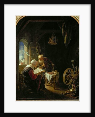The Bible Lesson, or Anne and Tobias by Gerrit or Gerard Dou