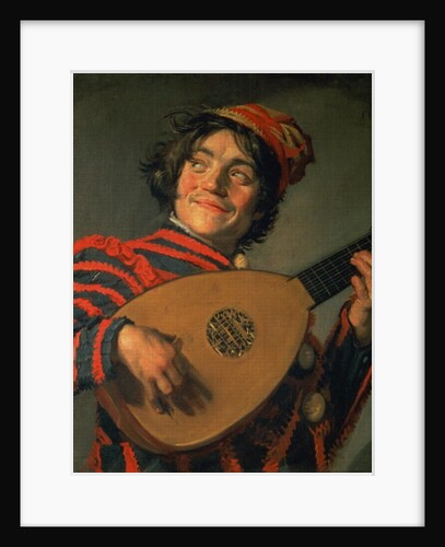 Portrait of a Jester with a Lute by Frans Hals