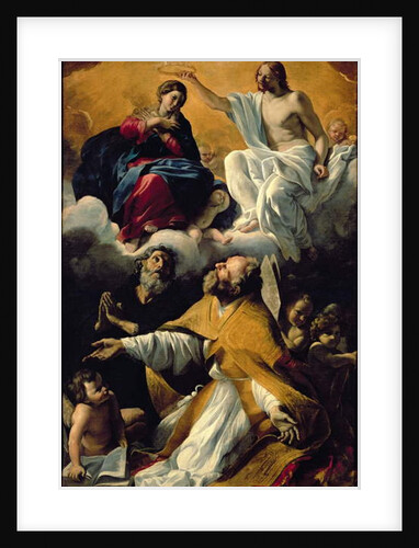 The Coronation of the Virgin with SS. William of Aquitaine and Augustine by Giovanni Lanfranco