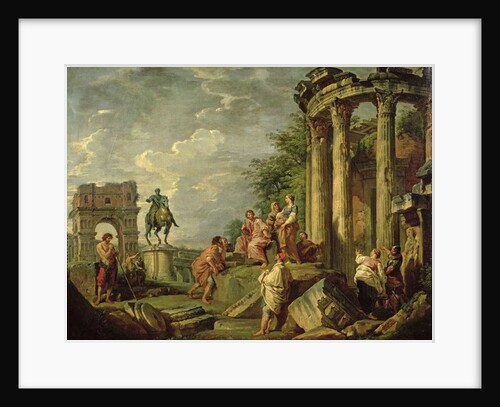 Peasants Amongst Roman Ruins, 1743 by Giovanni Paolo Pannini or Panini