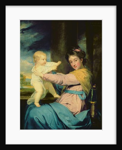 Portrait of Caroline, Duchess of Marlborough with her daughter Lady Caroline Spencer 1764-67 by Joshua Reynolds
