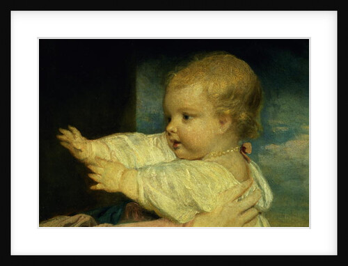 Portrait of Caroline, Duchess of Marlborough with her daughter Lady Caroline Spencer,detail of, 1764-67 by Joshua Reynolds
