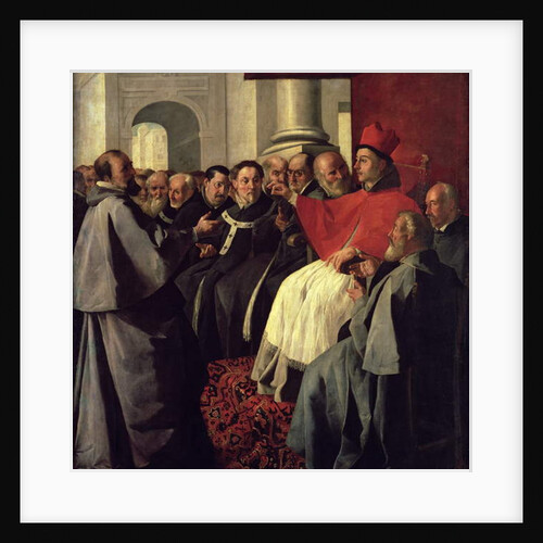 St. Bonaventure at the Council of Lyons in 1274, 1627 by Francisco de Zurbaran