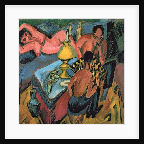 Otto Muller Playing Chess, 1913 by Ernst Ludwig Kirchner