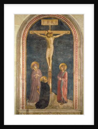 Crucifixion with the Virgin, SS. John the Evangelist and Dominic from the Convent of San Marco, Fiesole, 1442 by Fra Angelico