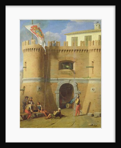 Soldiers outside a Fortified Castle by Michele Giambono