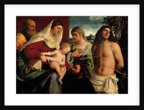 Sacra Conversatione with SS. Catherine, Sebastian and Holy Family by Sebastiano del (c.1485-1547) Piombo