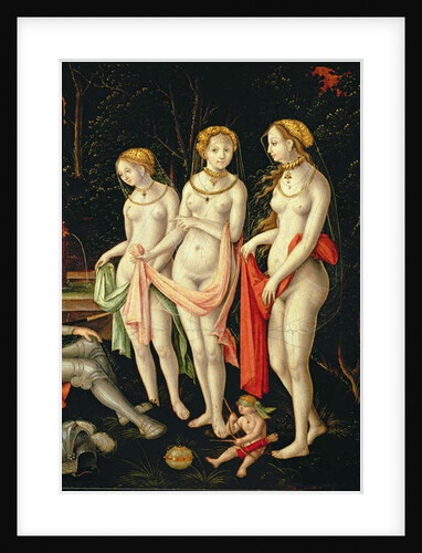 The Destruction of Troy and the Judgement of Paris, detail depicting Artemis, Hera and Aphrodite, 1540 by Matthias Gerung or Gerou