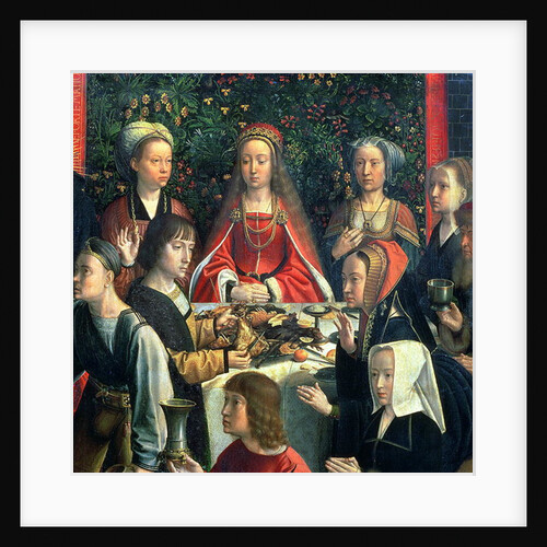 The Marriage at Cana, detail of the bride and surrounding guests by Gerard David