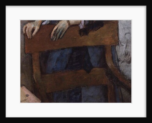 Portrait of Helene Rouart in her Fathers' Study, detail of the chair, c.1886 by Edgar Degas