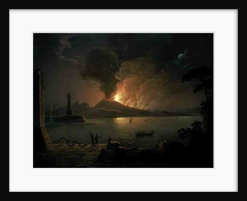 A View of Mount Vesuvius Erupting by Abraham Pether